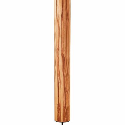 Lichtobjekt, Stehlampe Arbor mit Lampenschirm aus Echtholz-Furnier Nussbaum Satin, aus